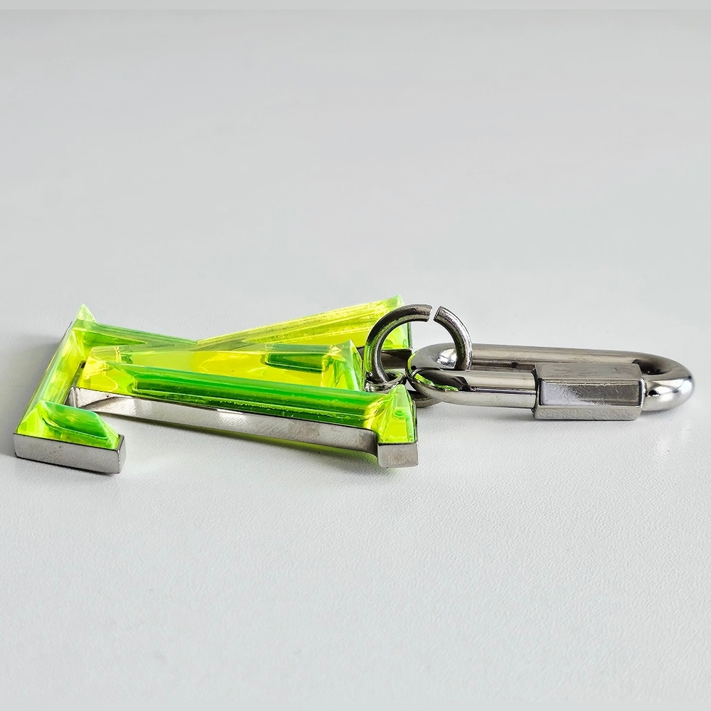 Louis Vuitton Neon Green Oversized LV Prism Bag Charm/Key Holder - Picture 4 of 10